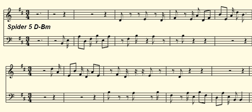 D Major Spider Riff